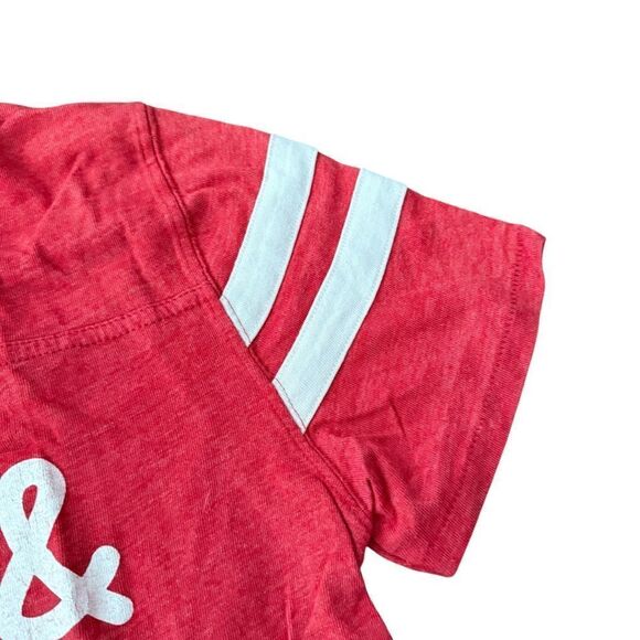 Stars & Stripes Varsity Stripe Tee Shirt Red Ily Medium - Picture 5 of 7
